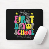 Groovy Happy Erster Schultag Headstart Leben Er Mousepad (Mit Mouse)
