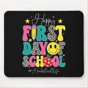 Groovy Happy Erster Schultag Headstart Leben Er Mousepad