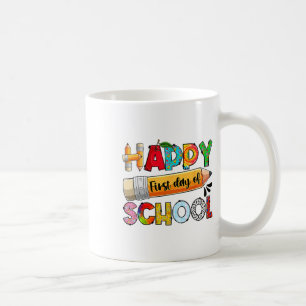 Groovy Happy Erster Schultag Zurück zur Schule St Kaffeetasse