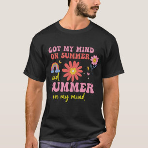 Groovy Happy Face Sommer Stimmung Hat Meinen Geist T-Shirt