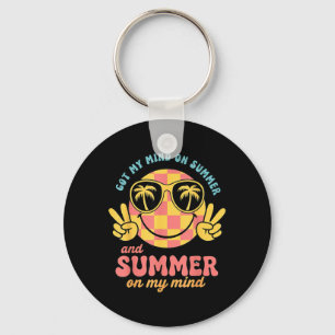 Groovy Happy Face Sommer Stimmung Ich Hab Den Somm Schlüsselanhänger