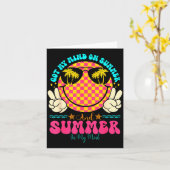 Groovy Happy Face Summer Vibes Got My Mind On Summ Karte (Gelbe Blume)