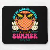 Groovy Happy Face Summer Vibes Got My Mind On Summ Mousepad (Vorne)