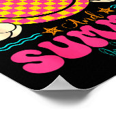Groovy Happy Face Summer Vibes Got My Mind On Summ Poster (Ecke)