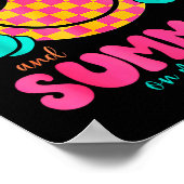 Groovy Happy Face Summer Vibes Got My Mind On Summ Poster (Ecke)