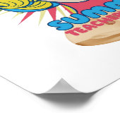 Groovy Happy Face Summer Vibes Poster für Lehrer (Ecke)