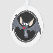 Groovy Happy Halloween Bat Ornament (Vorderseite)