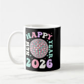 Groovy Happy New Year 2026 Disco Ball New Years Ev Kaffeetasse (Links)