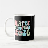 Groovy Happy New Year 2026 Party Cute New Years Ev Kaffeetasse (Links)