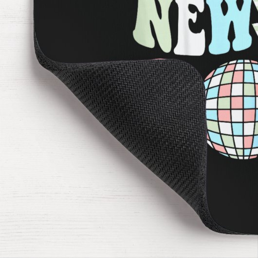 Groovy Happy New Year 2026 Party Cute New Years Ev Mousepad (Ecke)