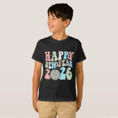 Groovy Happy New Year 2026 Party Cute New Years Ev T-Shirt (Vorne ganz)