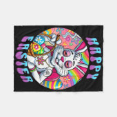 Groovy Happy Oaster Bunny Smoking Weunny Funny Fleecedecke (Vorderseite (Horizontal))