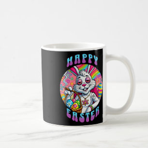 Groovy Happy Osterhase raucht Gras Lustig Kaffeetasse
