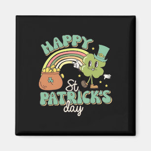 Groovy Happy St. Patricks Day Shamrock Kleeblatt F Magnet