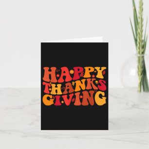 Groovy Happy Thanksgiving Türkei Herbst Männer W Karte