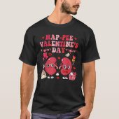Groovy Happy Valentine s Day Kidney Urology Black  T-Shirt (Vorderseite)