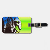 Groovy Hawaiian Surfer 1960er Jahre Retro Graphic Gepäckanhänger (Vorderseite horizontal)