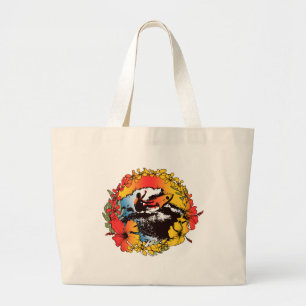 Groovy Hawaiian Surfer 1960er Retro Beach Bag Jumbo Stoffbeutel