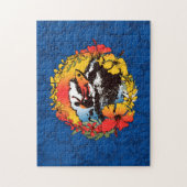 Groovy Hawaiian Surfer 1960er Retro Graphic Puzzle (Vertikal)