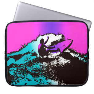 Groovy Hawaiian Surfer 1960er Retro Neoprenanzug-T Laptopschutzhülle