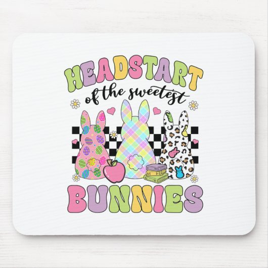Groovy Headstart der süßsten Bunnies Leopard E Mousepad (Vorne)