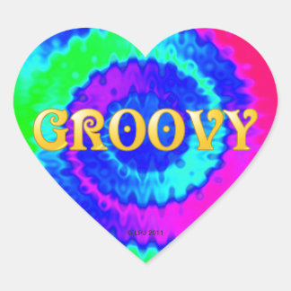 Groovy Heart Aufkleber