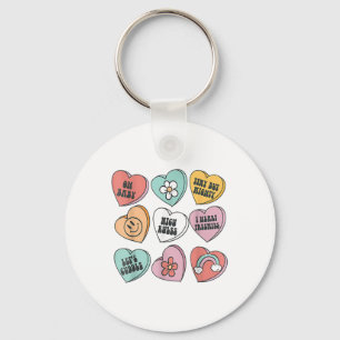 Groovy Heart Candy Nicu Nurse Valentinstag Geschen Schlüsselanhänger