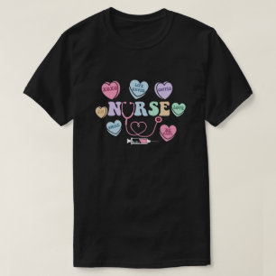 Groovy Heart Candy Nurse Valentinstag Frauen T-Shirt