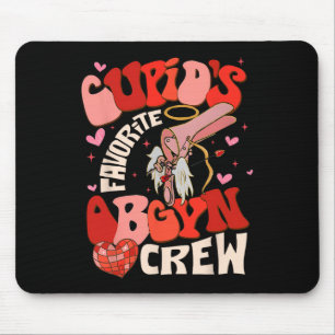 Groovy Heart Disco Cupids Lieblings Obgyn Crew Val Mousepad