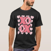 Groovy Heart Valentine's Day For Couple Xoxo Valen T-Shirt (Vorderseite)