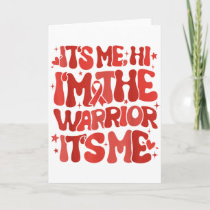 Groovy Heart Warrior Herzkrankheit Bewusstsein Rot Karte