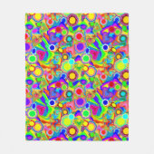 Groovy Hearts Blume Fleecedecke (Vorderseite)