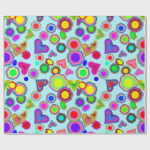 Groovy Hearts Blume Geschenkpapier (Flach)