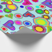 Groovy Hearts Blume Geschenkpapier (Ecke)