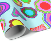 Groovy Hearts Blume Geschenkpapier (Rolleneckpunkt)