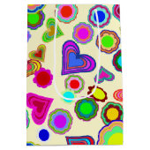 Groovy Hearts Blume Mittlere Geschenktüte (Rückseite)