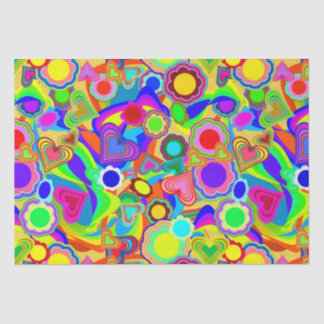 Groovy Hearts Blume Seidenpapier