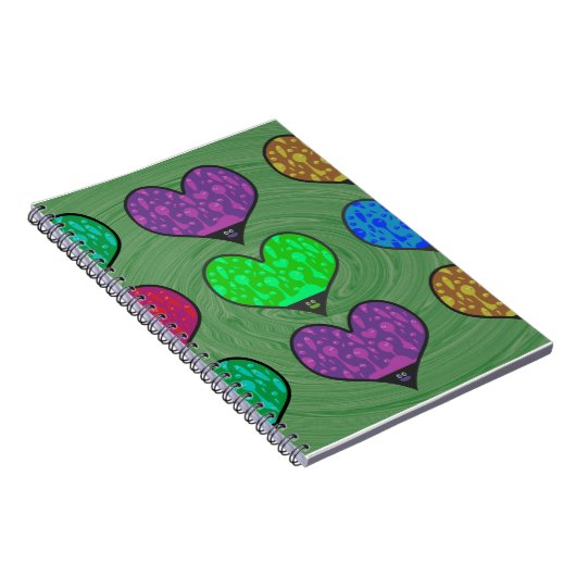 Groovy Hearts of Lava Notizblock (Rechte Seite)