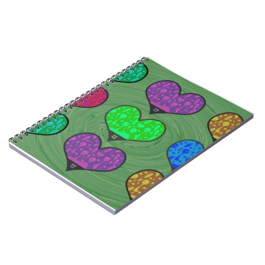 Groovy Hearts of Lava Notizblock (Linke Seite)