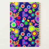 Groovy Hearts und Blumen Planer (Rückseite)