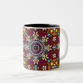 Groovy Heavenly Flower Power Zweifarbige Tasse (VorderseiteRechts)