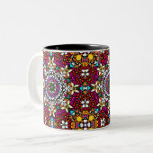 Groovy Heavenly Flower Power Zweifarbige Tasse (Vorderseite Links)