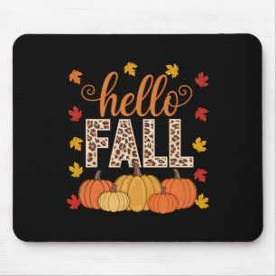 Groovy Hello Herbst Herbstmaple Blätter Pumpkin Le Mousepad