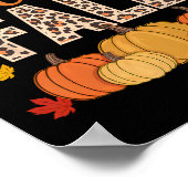 Groovy Hello Herbst Herbstmaple Blätter Pumpkin Le Poster (Ecke)