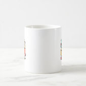 Groovy Hello Kindergarten Stimmung Retro Lehrer Ck Kaffeetasse (Mittel)