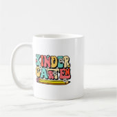 Groovy Hello Kindergarten Stimmung Retro Lehrer Ck Kaffeetasse (Links)
