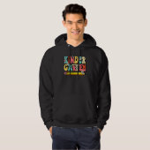 Groovy Hello Kindergarten Vibes Retro Teacher Back Hoodie (Vorne ganz)