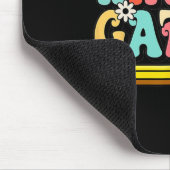 Groovy Hello Kindergarten Vibes Retro Teacher Back Mousepad (Ecke)