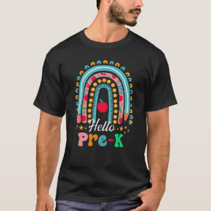 Groovy Hello Pre-K-Klasse Stimmung Retro Lehrer Rü T-Shirt