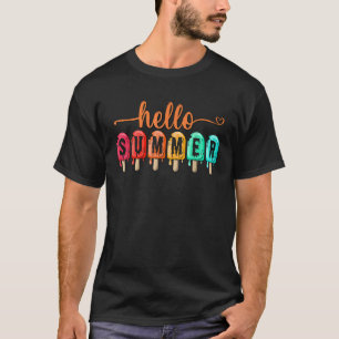Groovy Hello Summer Melting Ice Creme Popsicle Vac T-Shirt